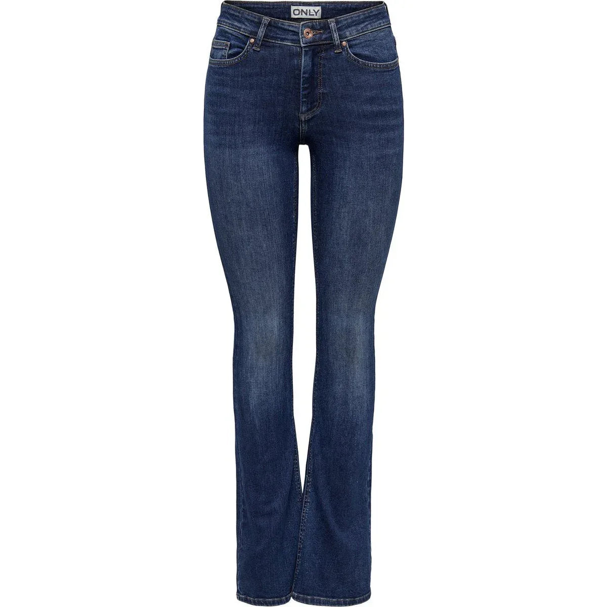 ONLY Mid Blush Flared Denim Jeans for Women Dark Blue - Gomix Brands Outlet